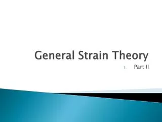 General Strain Theory