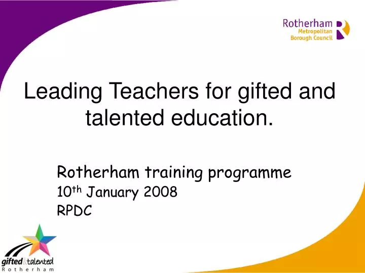 leading teachers for gifted and talented education