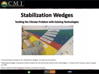 Stabilization Wedges Tackling the Climate Problem with Existing Technologies