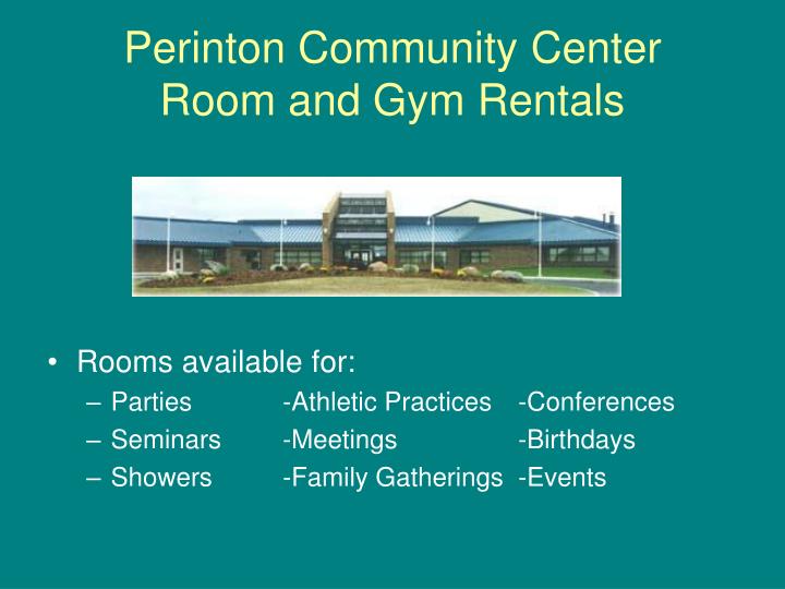 perinton community center room and gym rentals