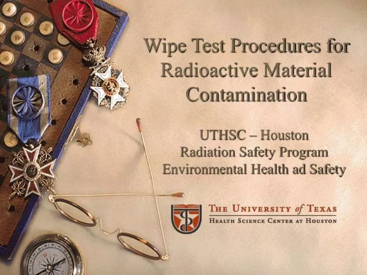 wipe test procedures for radioactive material contamination
