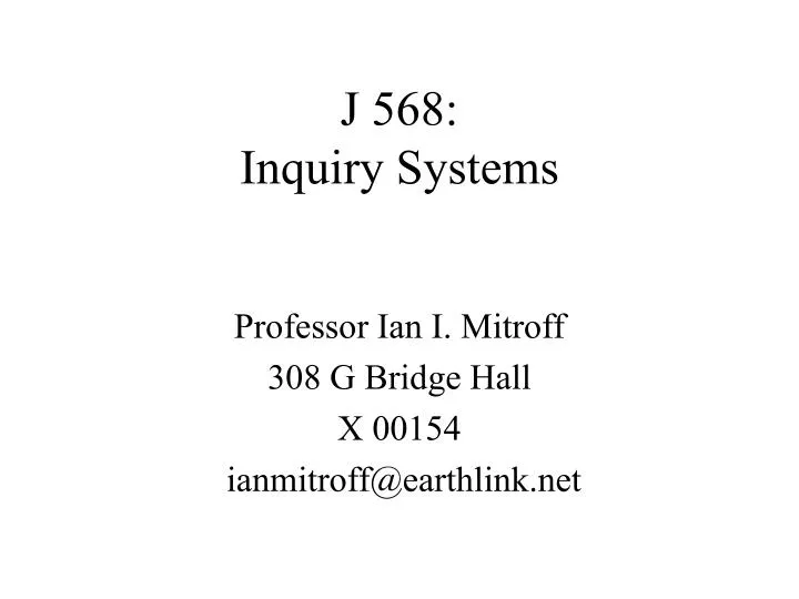j 568 inquiry systems