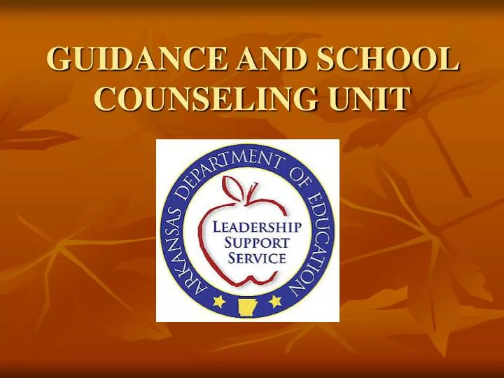 guidance and school counseling unit