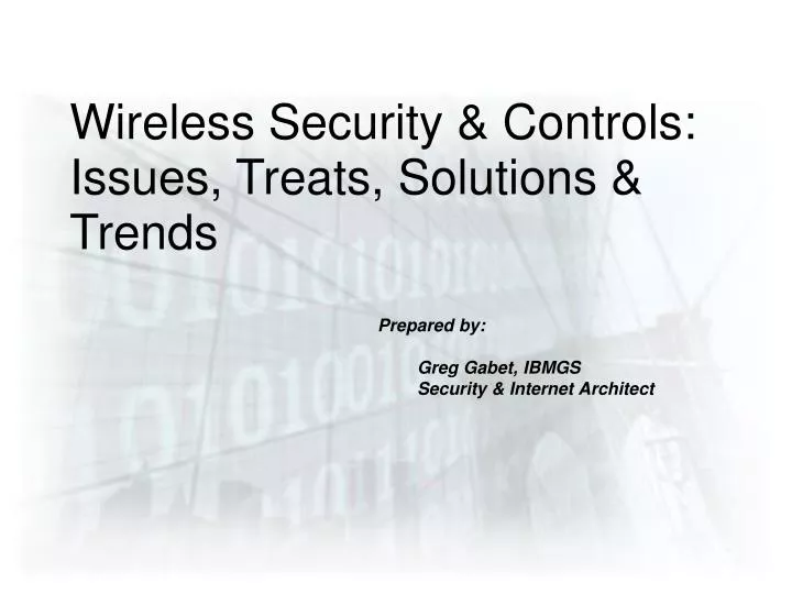 wireless security controls issues treats solutions trends