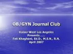 OB/GYN Journal Club