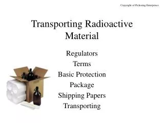 Transporting Radioactive Material