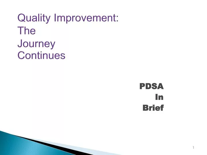 quality improvement the journey continues