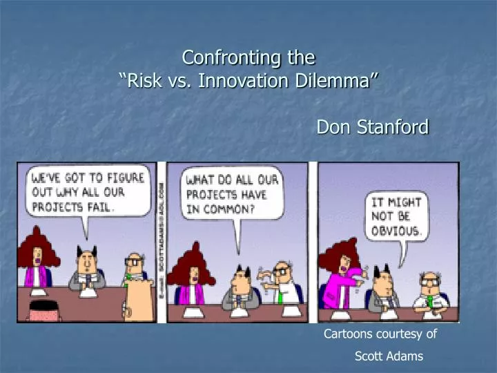 confronting the risk vs innovation dilemma don stanford