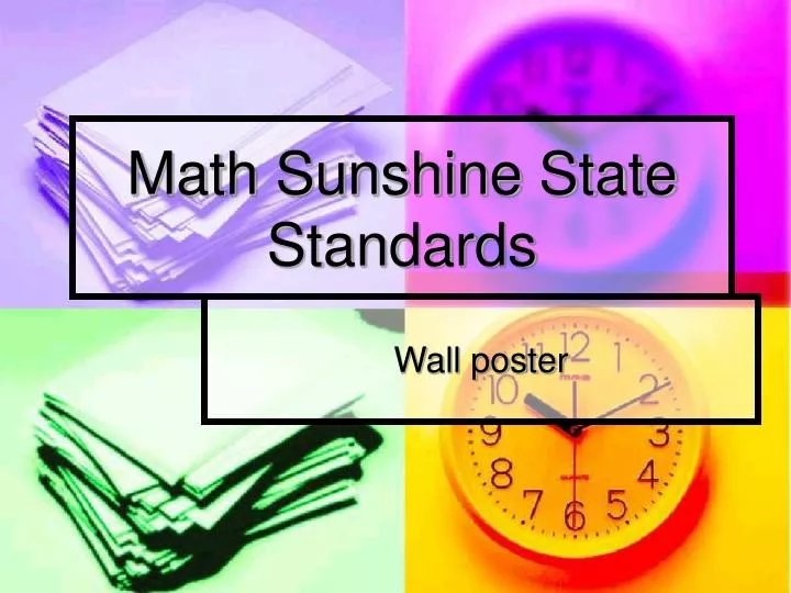 math sunshine state standards