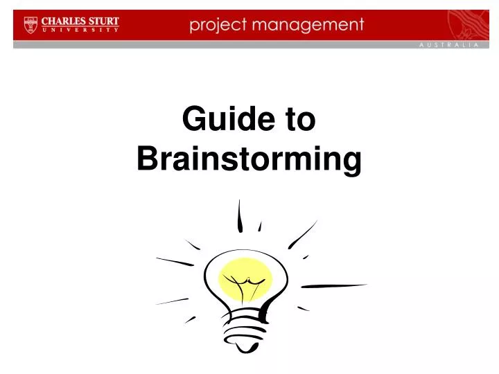 guide to brainstorming