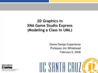 2D Graphics in XNA Game Studio Express (Modeling a Class in UML)