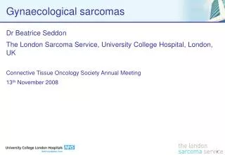 Gynaecological sarcomas
