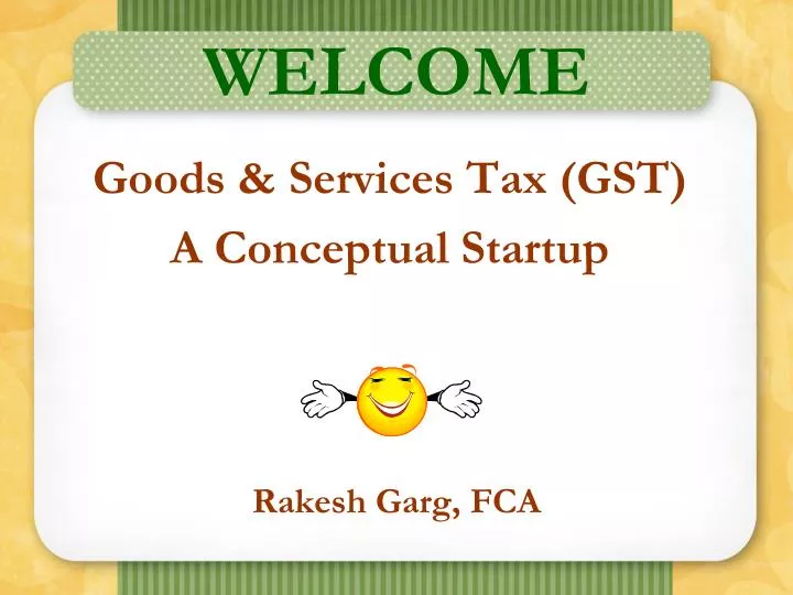 goods services tax gst a conceptual startup
