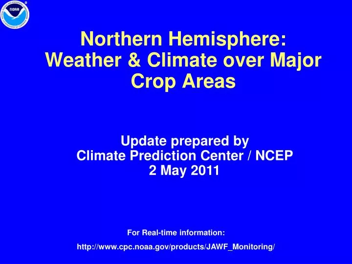 northern hemisphere weather climate over major crop areas