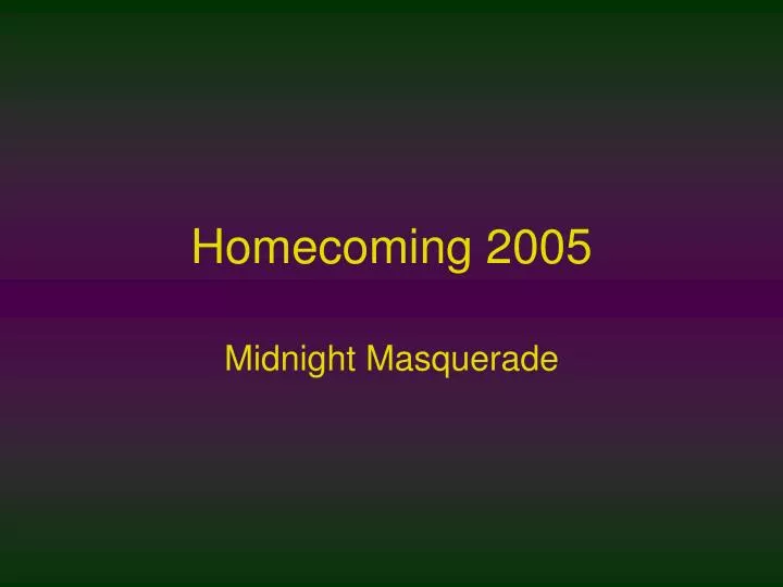 homecoming 2005