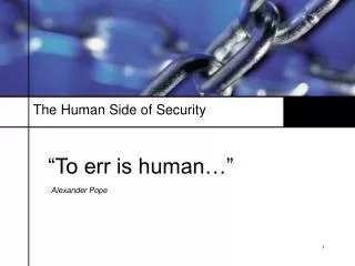 The Human Side of Security