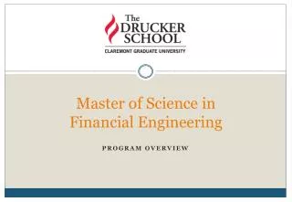 Master of Science in Financial Engineering