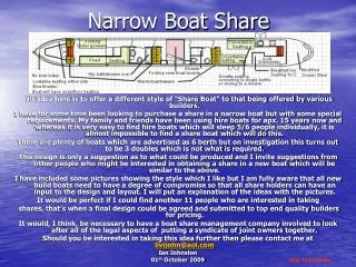 Narrow Boat Share