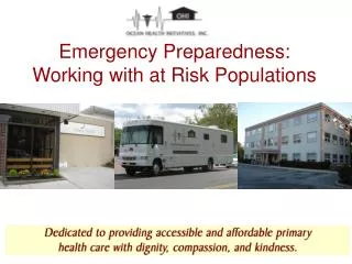 Emergency Preparedness: Working with at Risk Populations