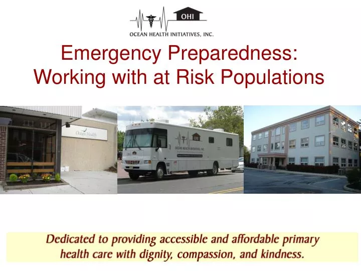 emergency preparedness working with at risk populations