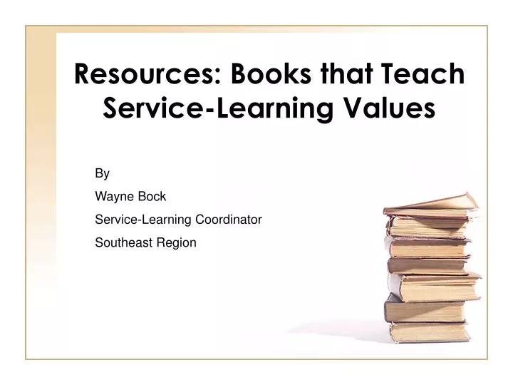 resources books that teach service learning values