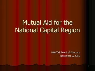 Mutual Aid for the National Capital Region