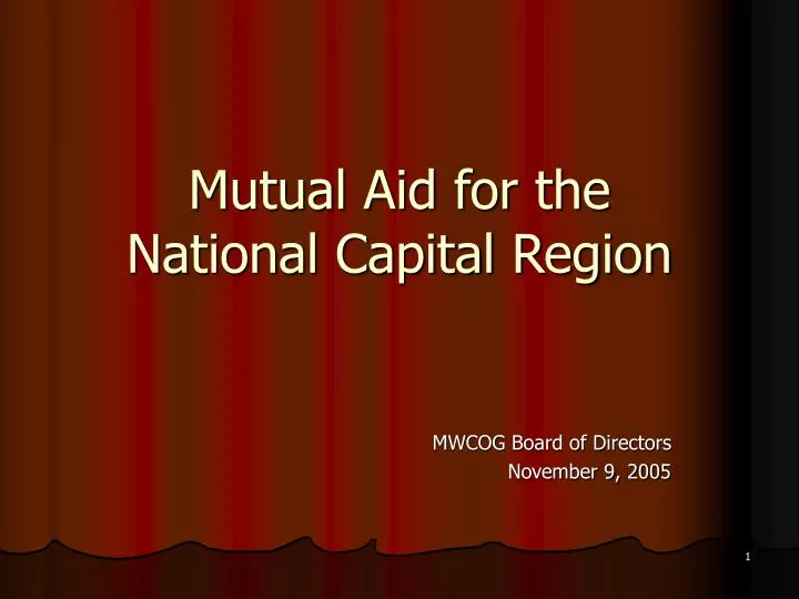 mutual aid for the national capital region