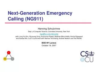 Next-Generation Emergency Calling (NG911)