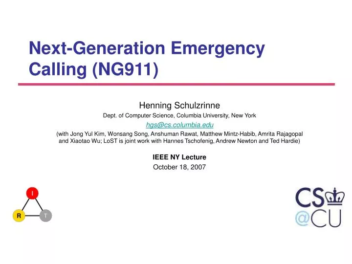 next generation emergency calling ng911