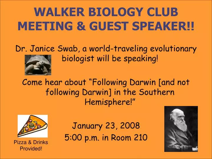 walker biology club meeting guest speaker