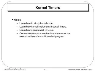 Kernel Timers