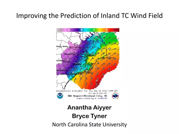 improving the prediction of inland tc wind field