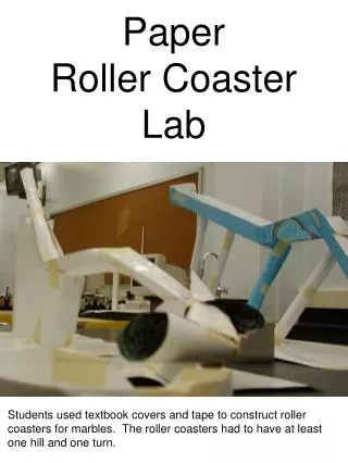Paper Roller Coaster Lab