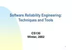 Software Reliability Engineering: Techniques and Tools