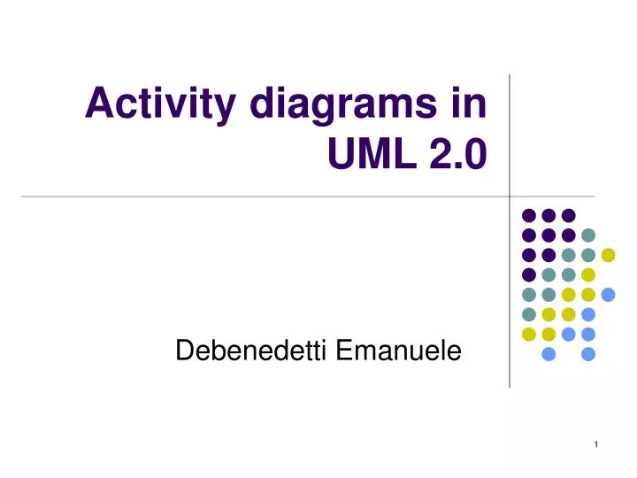 activity diagrams in uml 2 0