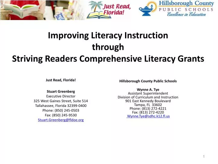 improving literacy instruction through striving readers comprehensive literacy grants