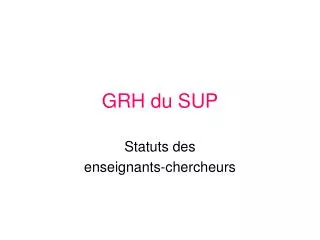 grh du sup