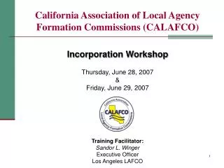 California Association of Local Agency Formation Commissions (CALAFCO)