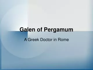 Galen of Pergamum