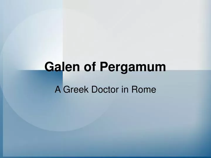 galen of pergamum