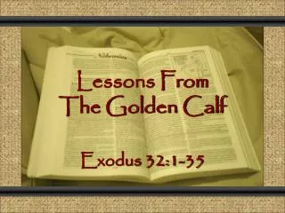 Lessons From The Golden Calf