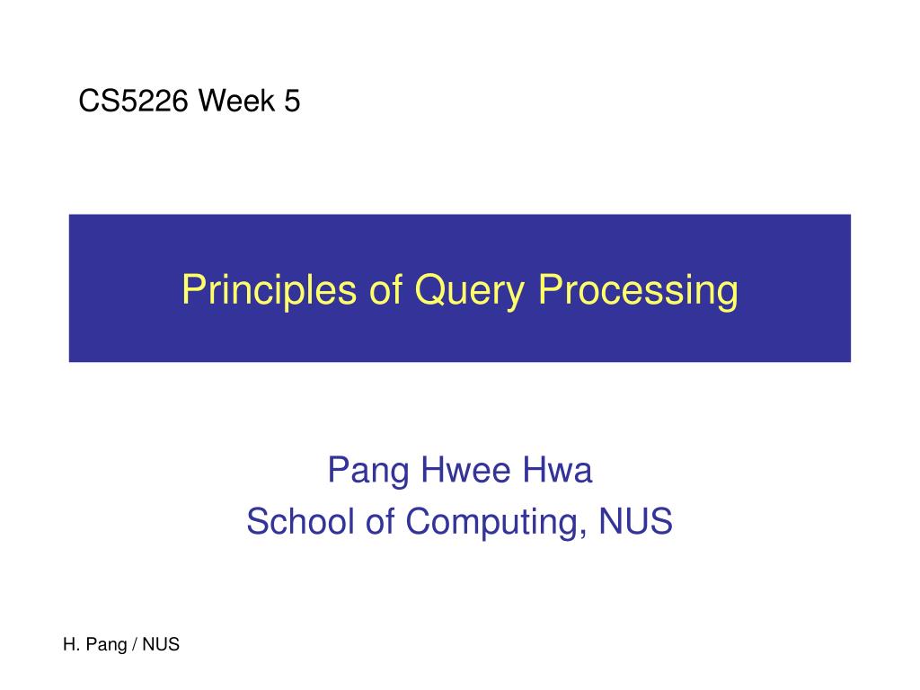 PPT - Principles of Query Processing PowerPoint Presentation, free ...