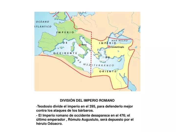 divisi n del imperio romano