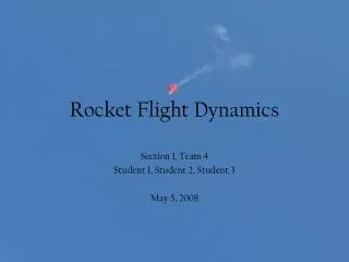 Rocket Flight Dynamics