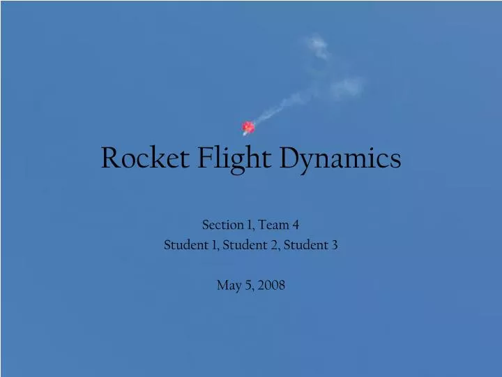 rocket flight dynamics