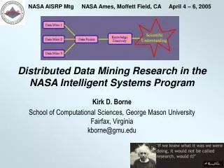 Distributed Data Mining Research in the NASA Intelligent Systems Program