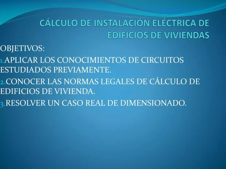 c lculo de instalaci n el ctrica de edificios de viviendas