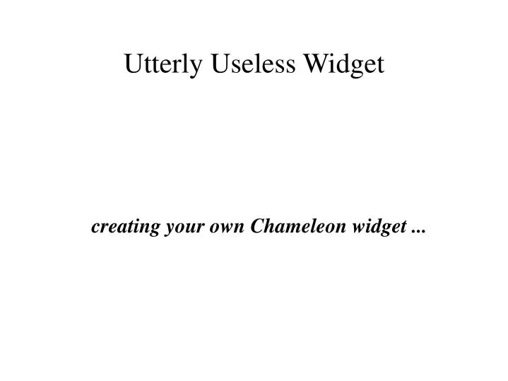 creating your own chameleon widget