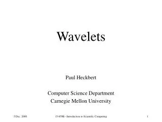 wavelets