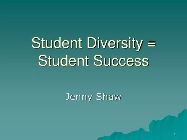 student diversity student success